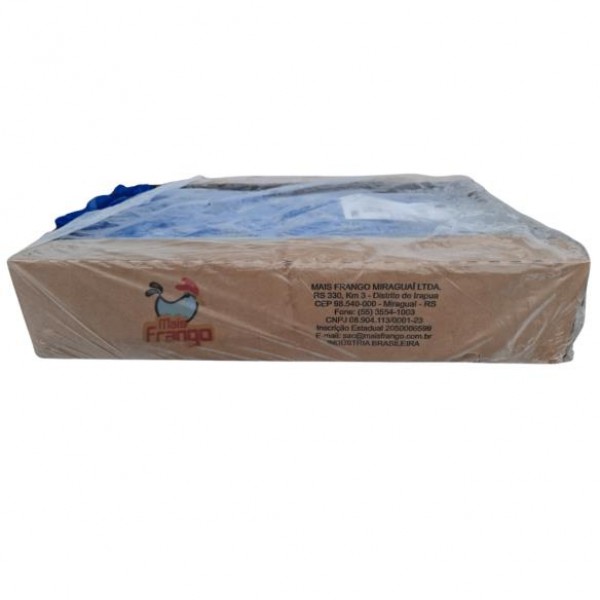 COXA E SOBRECOXA INTERFOLHADA  EM RETALHOS SEM OSSO MAIS FRANGO  KG (CX 20KG)