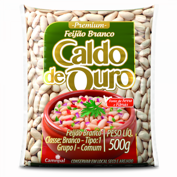 FEIJAO BRANCO CALDO DE OURO TP1 500G
