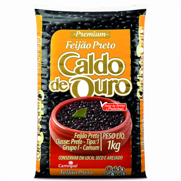 FEIJAO PRETO CALDO DE OURO TP1 1KG
