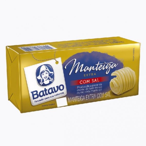 MANTEIGA EXTRA C/SAL BATAVO KG  (CX 6KG)
