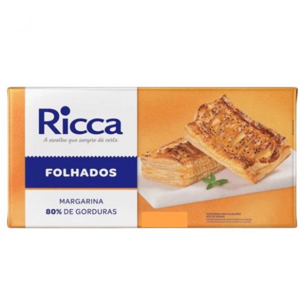 MARGARINA  PARA  FOLHADOS RICCA  KG ( PEÇA 2KG) (CX 12KG)
