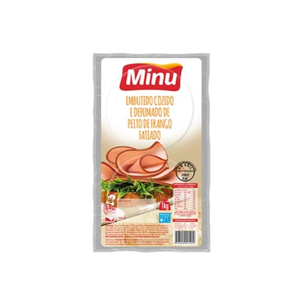PEITO DE FRANGO DEFUMADO FATIADO MINU 1KG