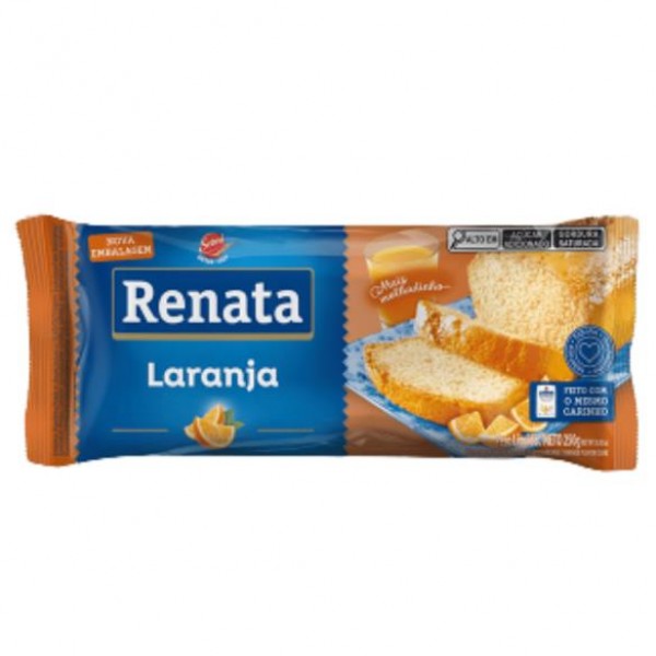 BOLO SABOR LARANJA RENATA 250G (CX 12UN)