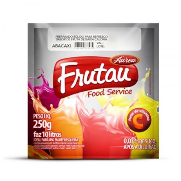 PREPARADO SOLIDO SABOR ABACAXI FRUTAU 250G(12 UN CX)