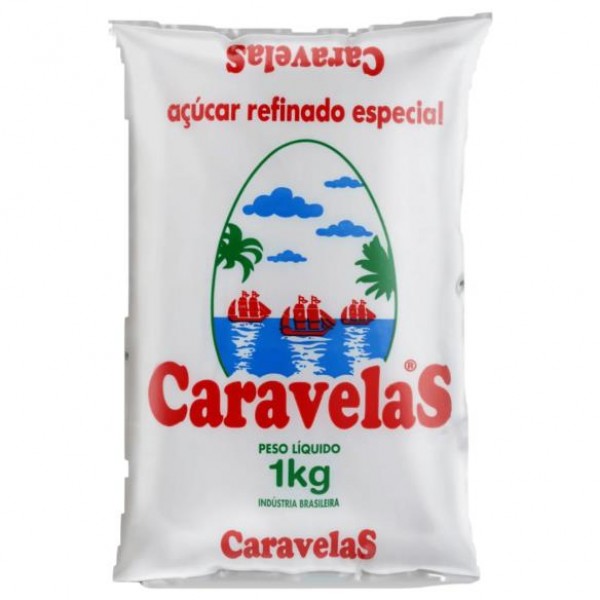 AÇUCAR REFINADO CARAVELAS 1KG (FARDO 10UN)