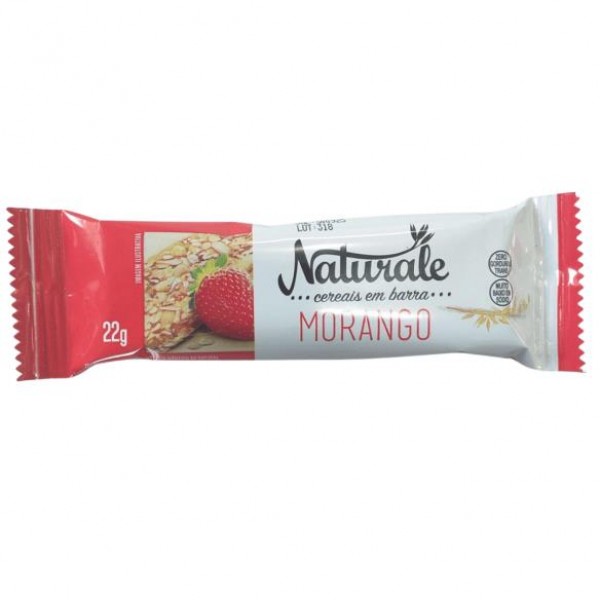 BARRA  DE CEREAL MORANGO NATURALE 22G (CX 24UN)