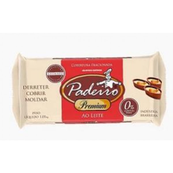 COBERTURA PREMIUM AO LEITE PADEIRO 1,01KG ( CX 10 UN)