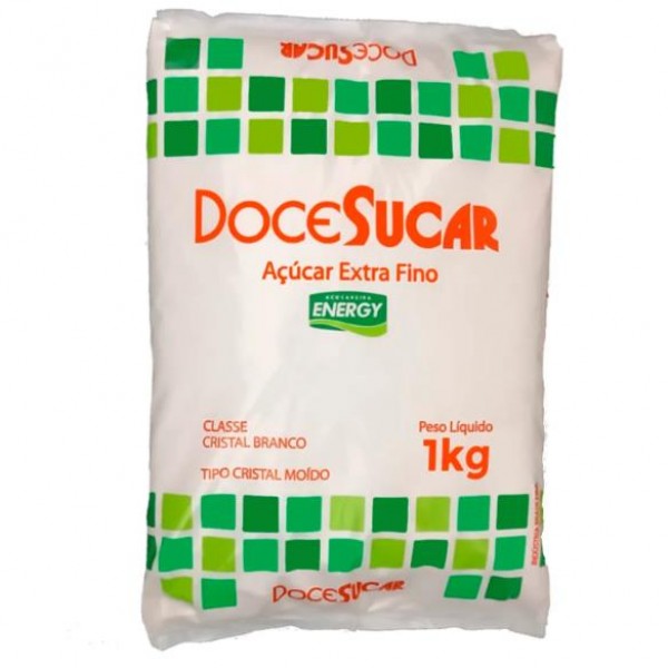 AÇUCAR EXTRA FINO DOCESUCAR 1KG (FARDO 10UN)