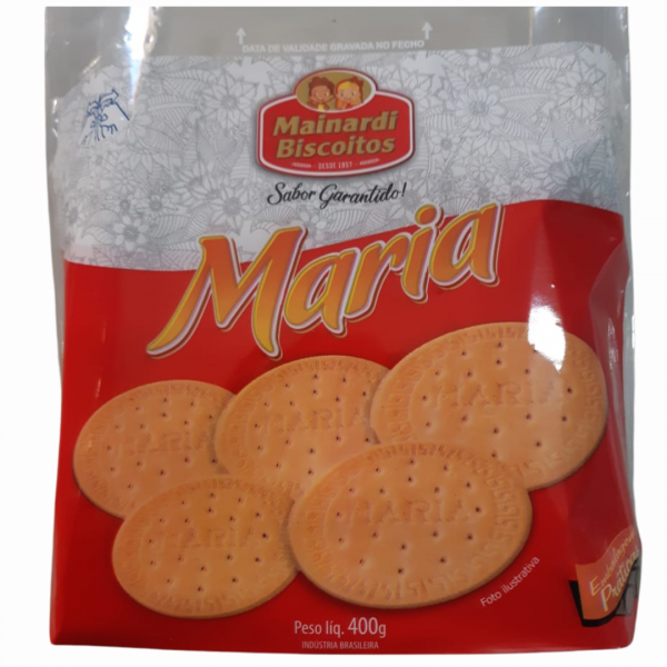 BISCOITO MARIA MAINARDI 400GR (CX 24 UN)