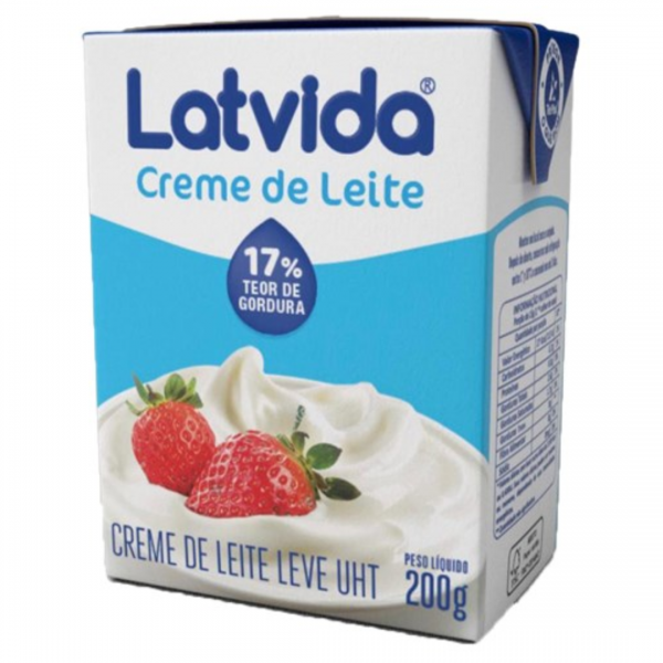 CREME DE LEITE UHT LATVIDA 200ML
