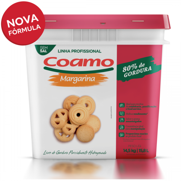 MARGARINA BALDE SEM SAL 80% COAMO 14,5 KG